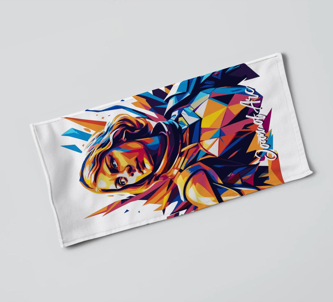 Joan of Arc WPAP Pop Art toalla de baño de vectorartnesia