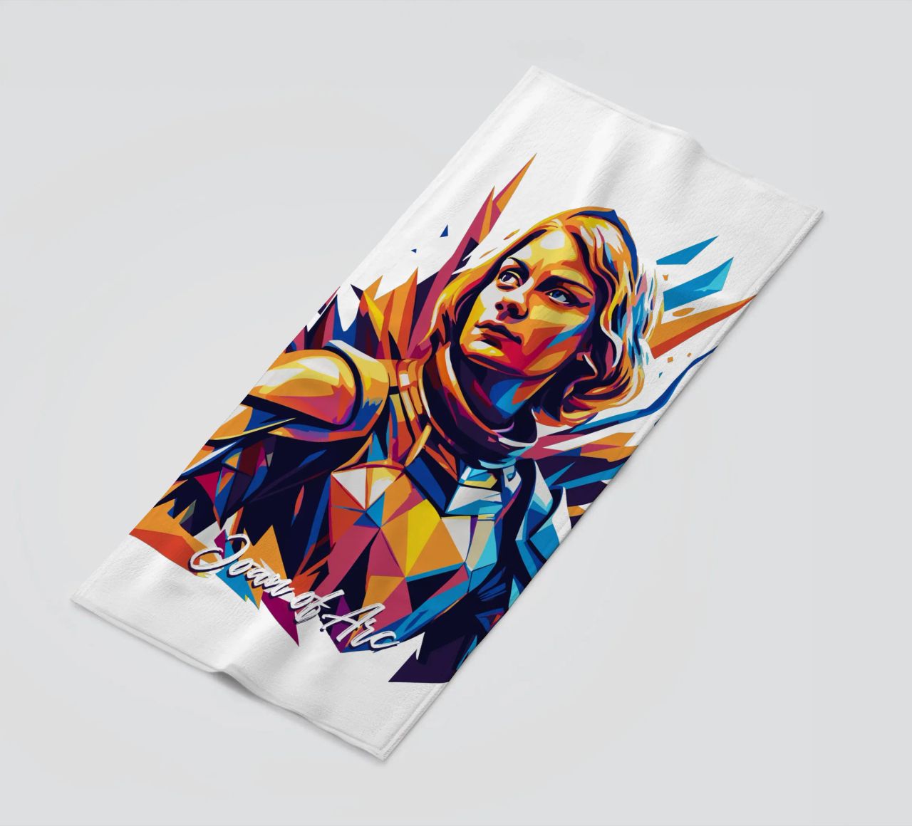 Joan of Arc WPAP Pop Art toalla de playa de vectorartnesia