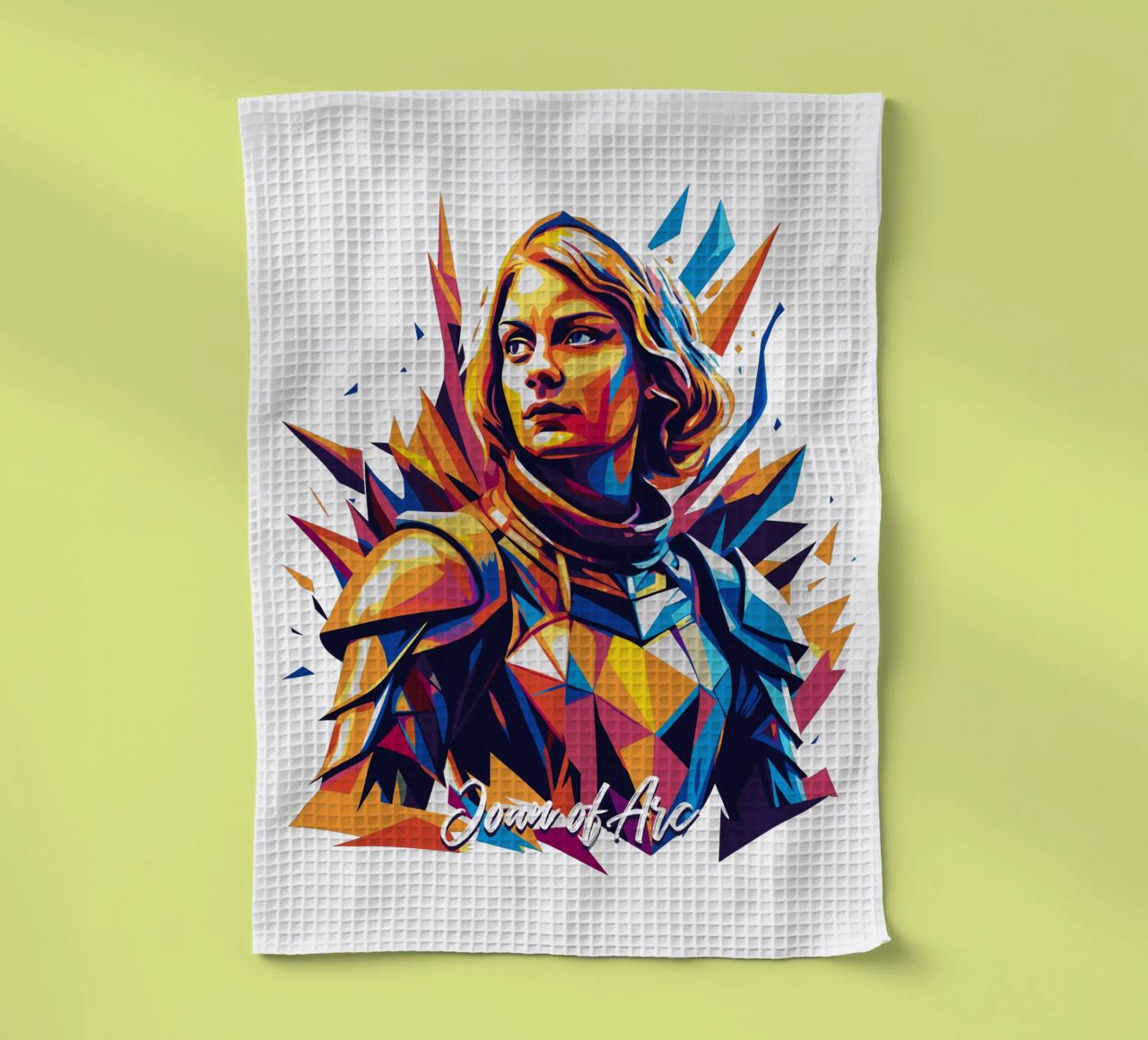 Joan of Arc WPAP Pop Art paño de cocina de vectorartnesia