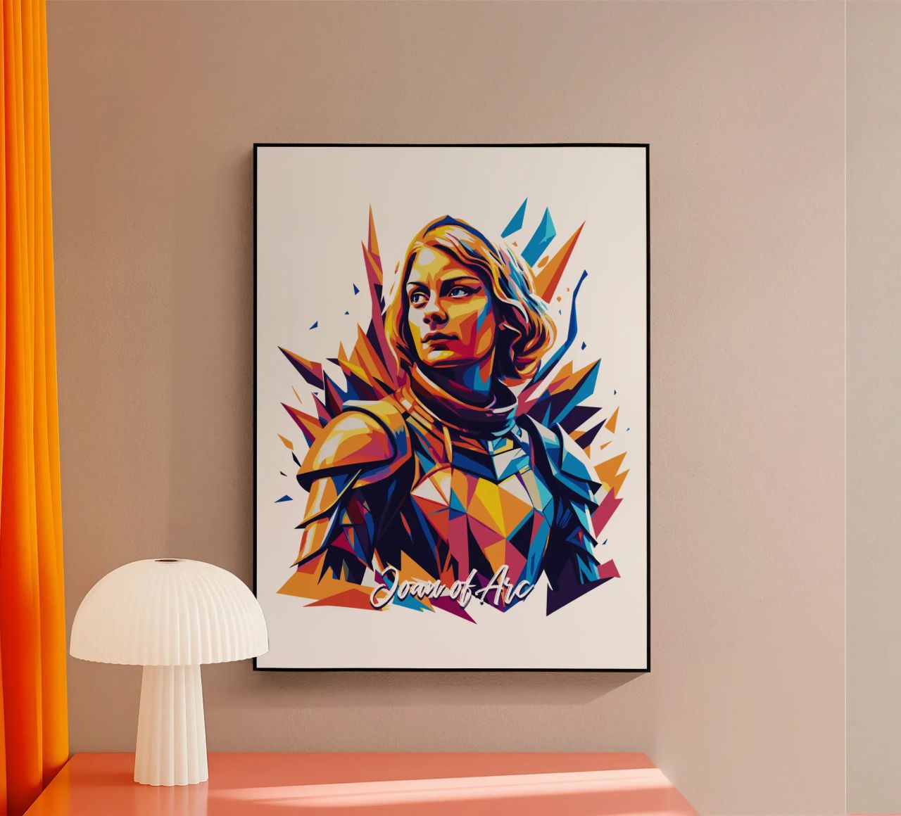 Joan of Arc WPAP Pop Art metacrilato de vectorartnesia