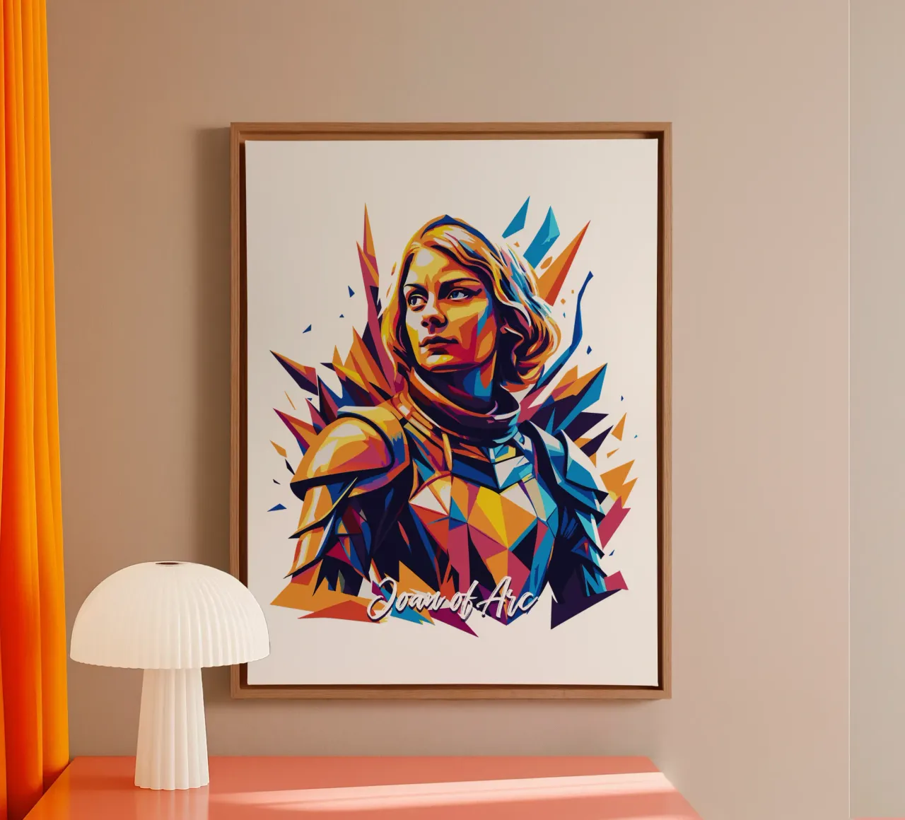 Joan of Arc WPAP Pop Art tela da vectorartnesia