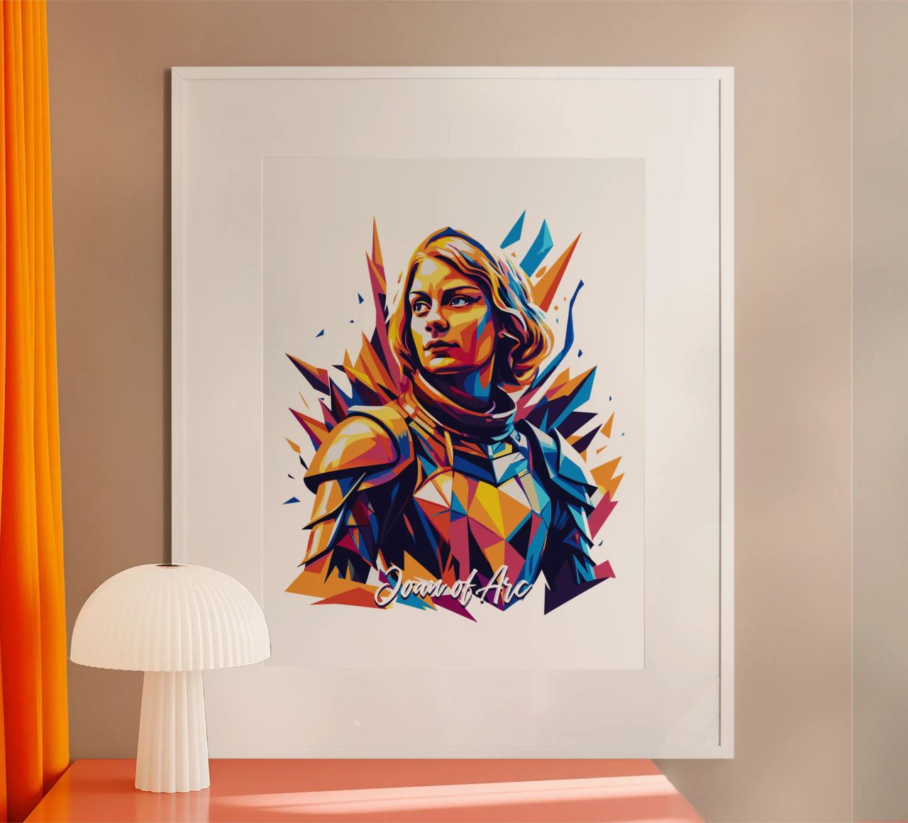 Joan of Arc WPAP Pop Art poster de vectorartnesia