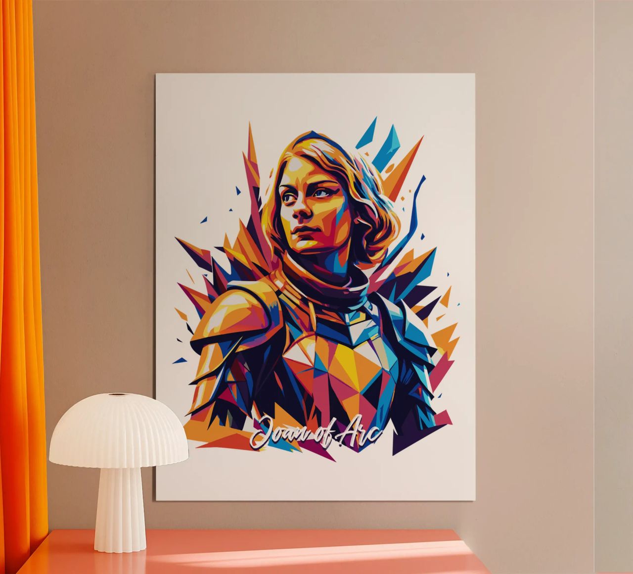 Joan of Arc WPAP Pop Art poster de vectorartnesia