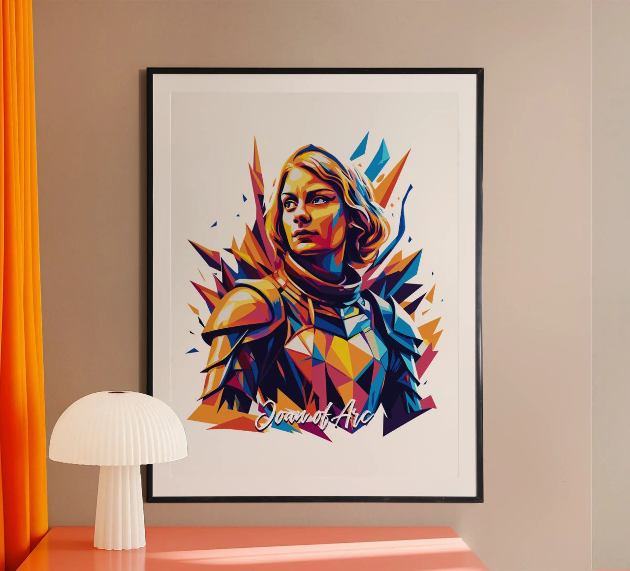Joan of Arc WPAP Pop Art poster de vectorartnesia
