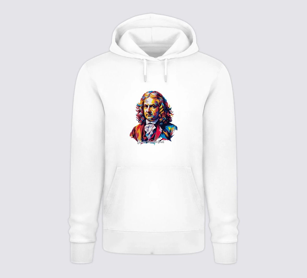 Johann Sebastian Bach in WPAP Pop Art felpa con cappuccio da vectorartnesia