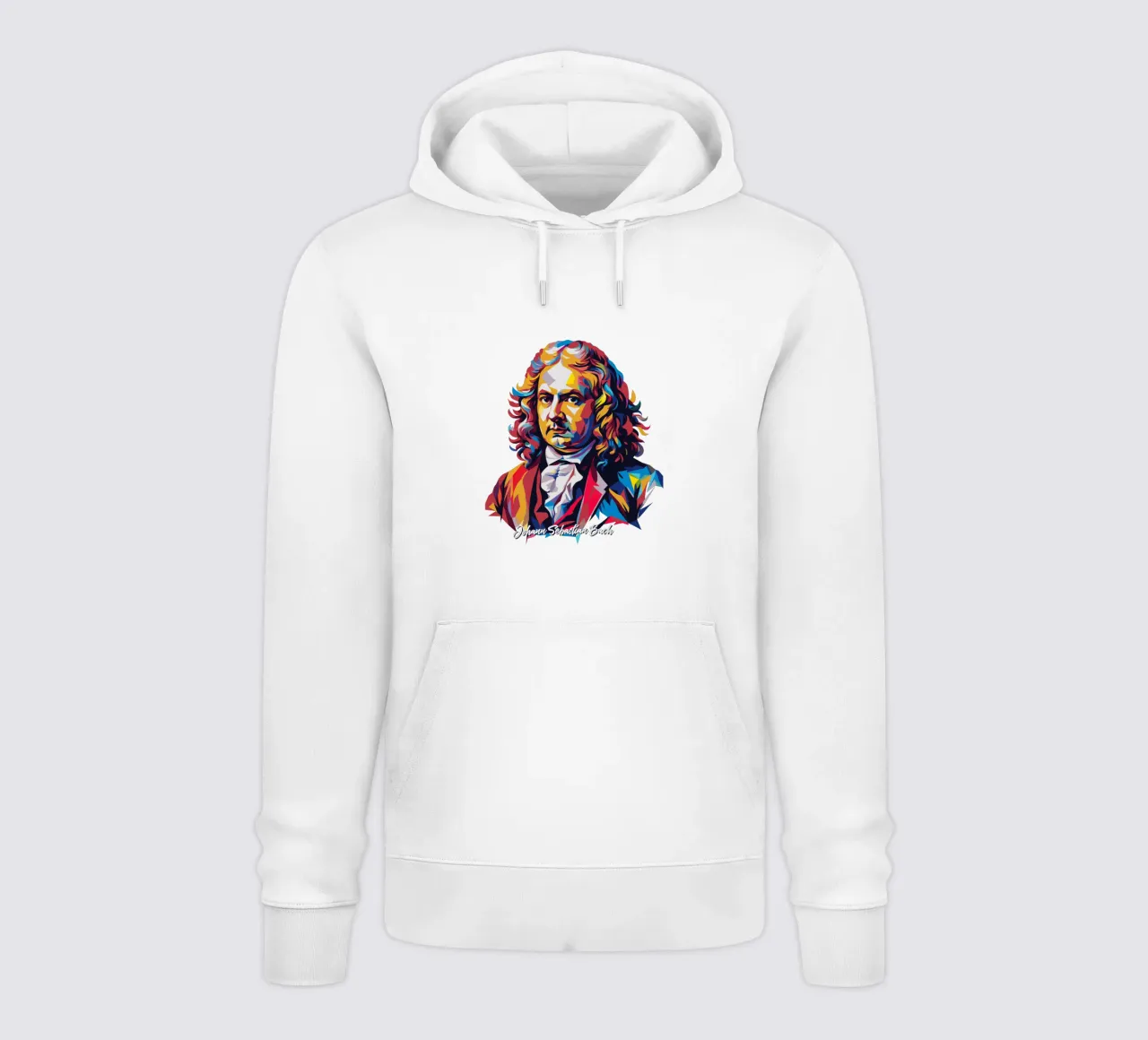 Johann Sebastian Bach in WPAP Pop Art felpa con cappuccio da vectorartnesia