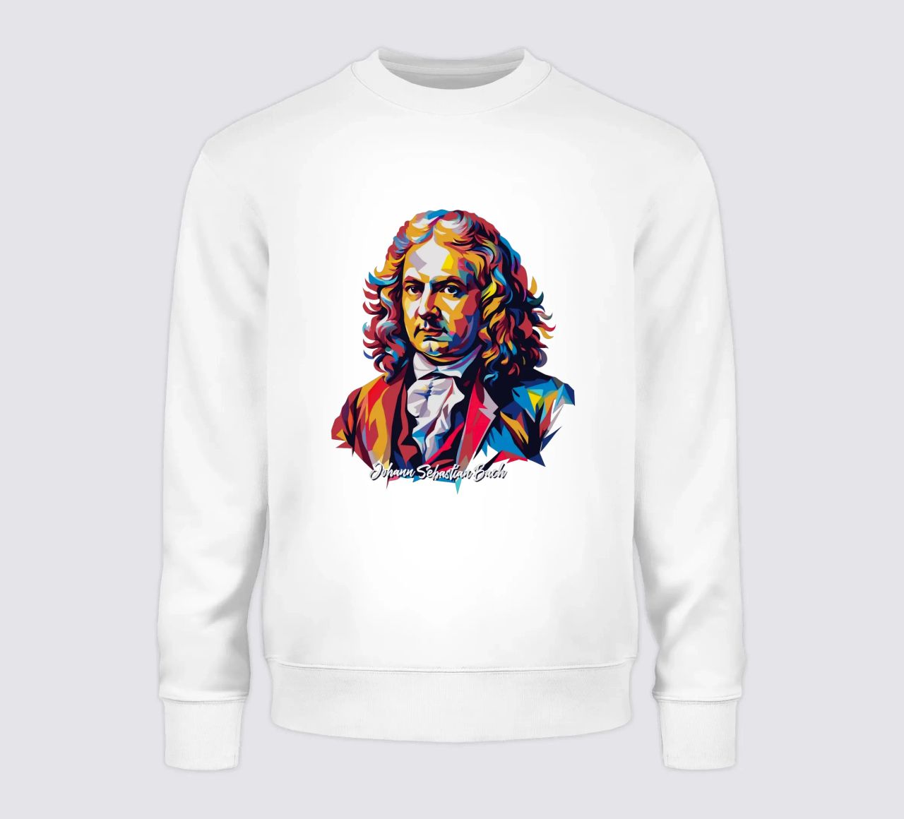 Johann Sebastian Bach in WPAP Pop Art felpa da vectorartnesia