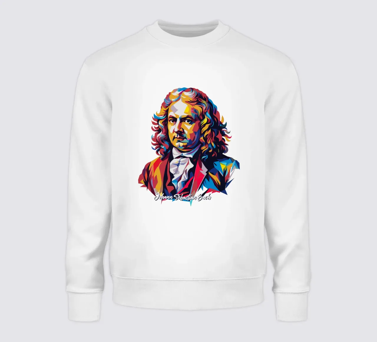 Johann Sebastian Bach in WPAP Pop Art felpa da vectorartnesia