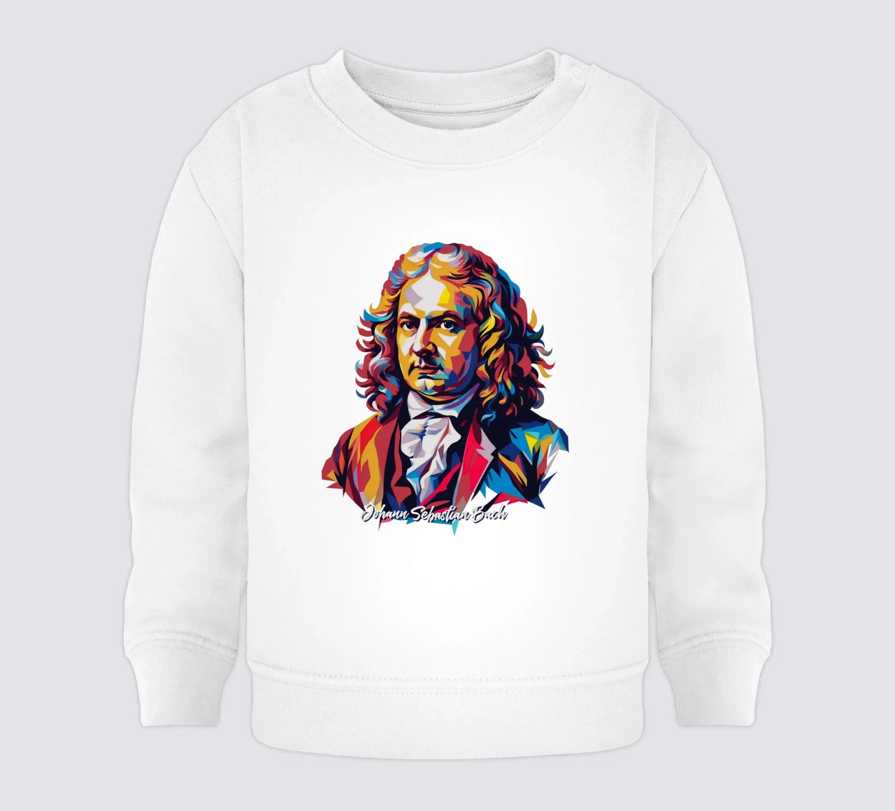Johann Sebastian Bach in WPAP Pop Art felpa neonato da vectorartnesia