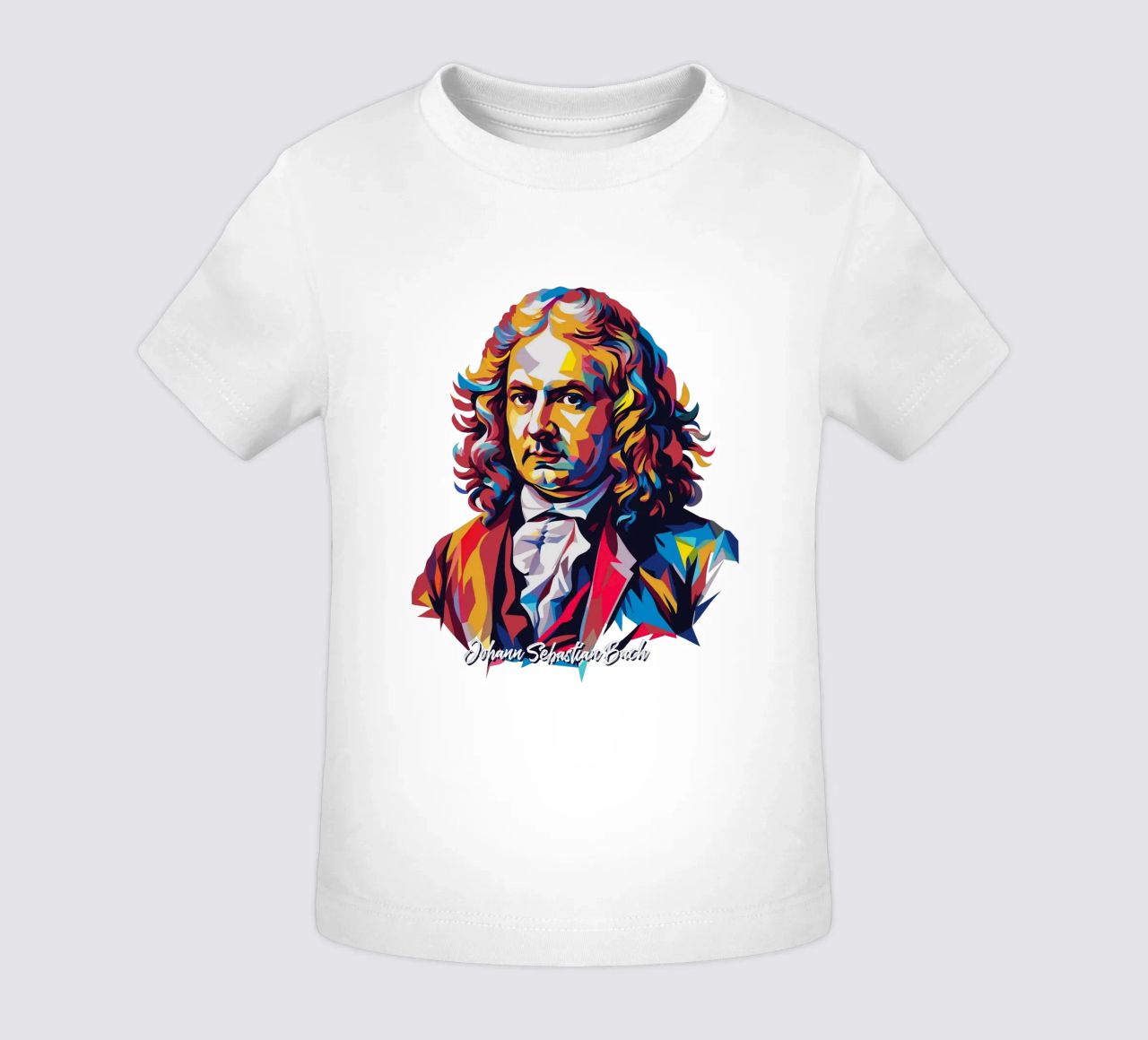Johann Sebastian Bach in WPAP Pop Art maglietta neonato da vectorartnesia