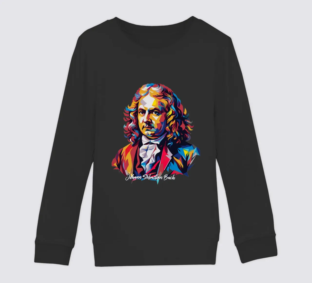 Johann Sebastian Bach in WPAP Pop Art felpa bambino da vectorartnesia