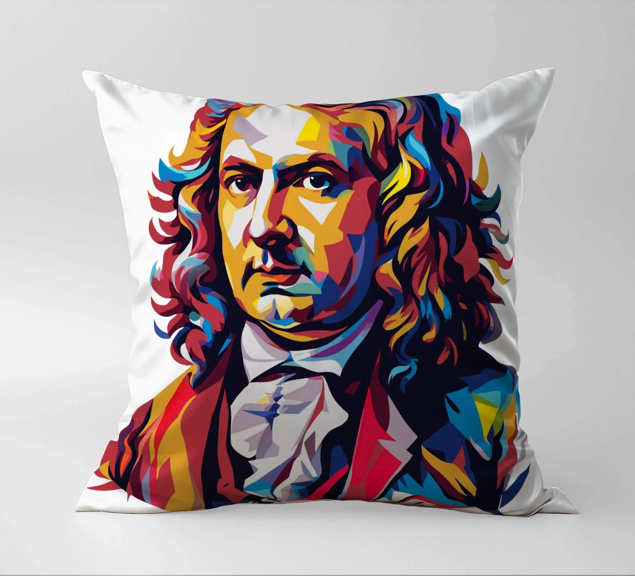 Johann Sebastian Bach in WPAP Pop Art cuscino da vectorartnesia