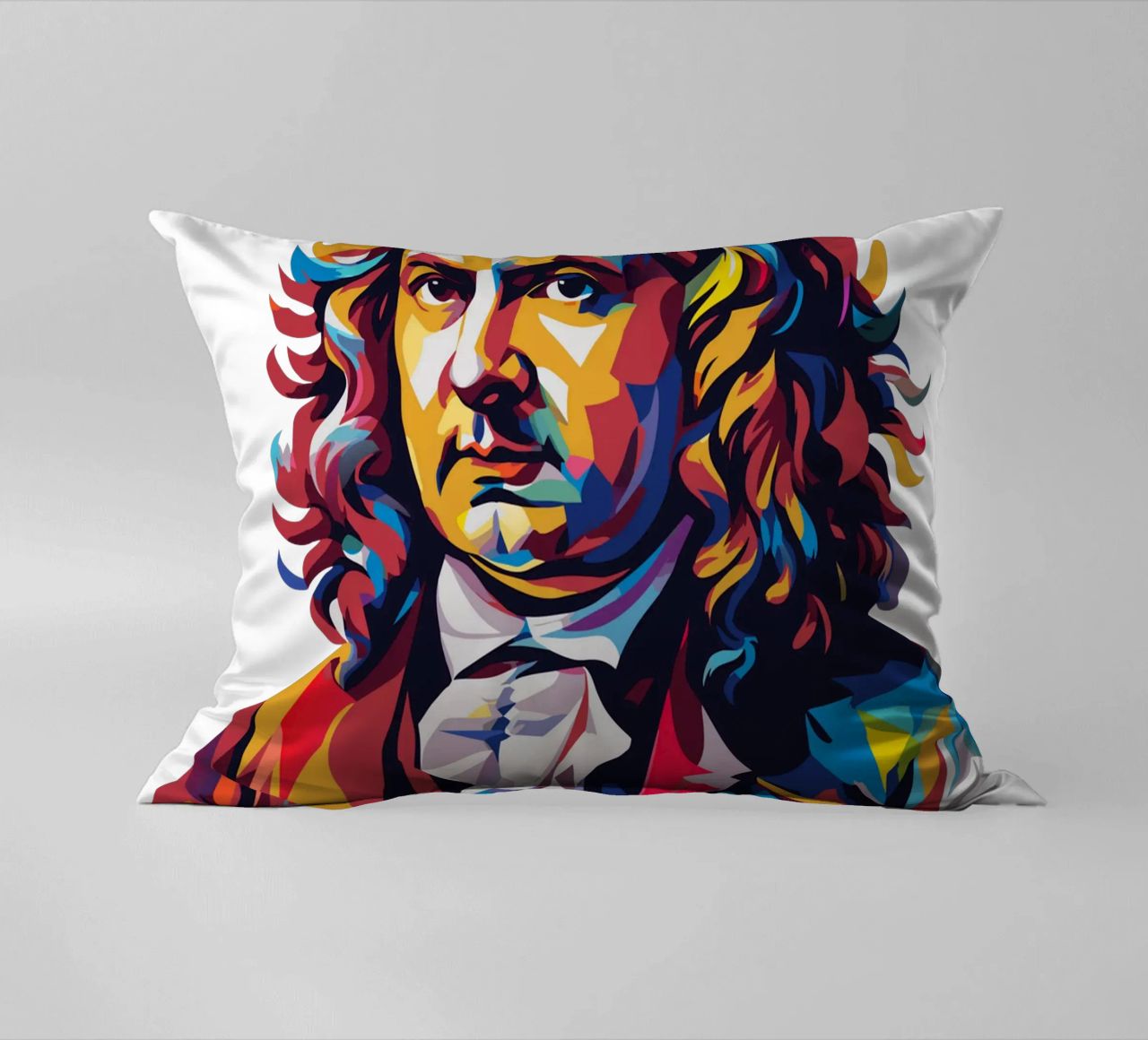Johann Sebastian Bach in WPAP Pop Art cuscino da vectorartnesia