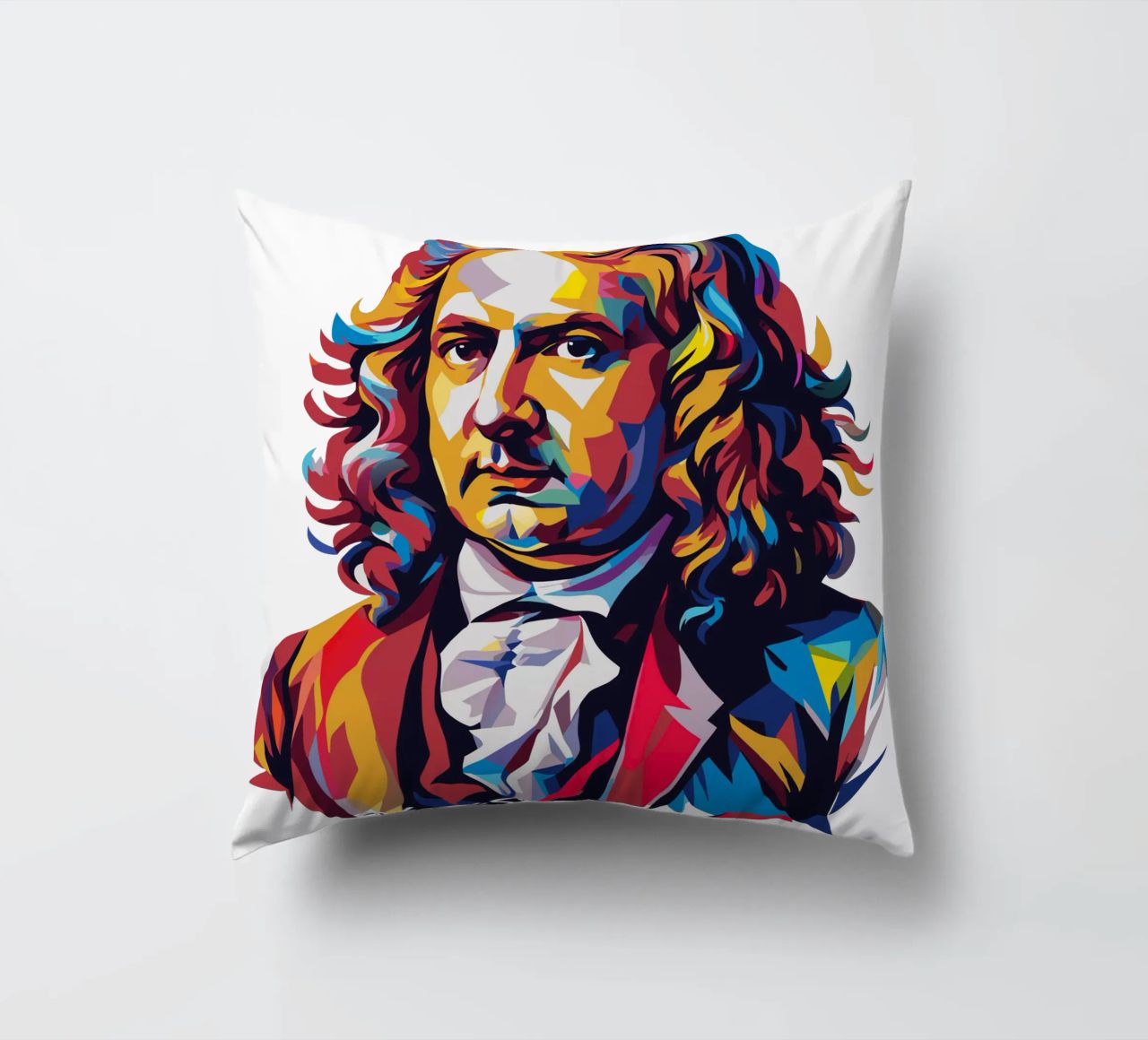 Johann Sebastian Bach in WPAP Pop Art cuscino da vectorartnesia