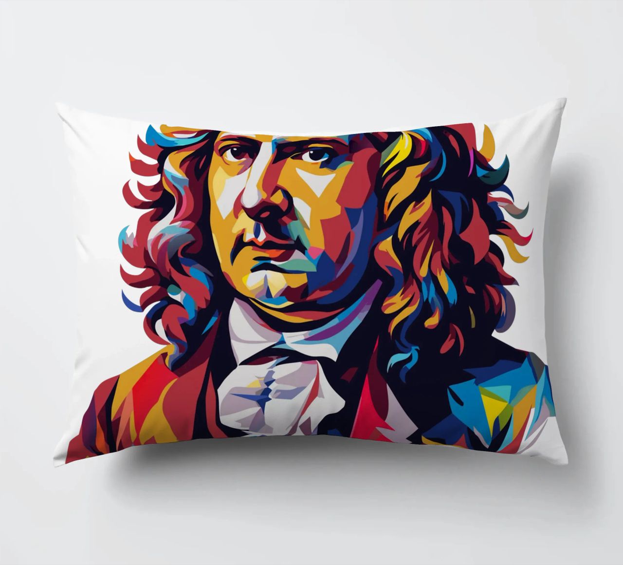 Johann Sebastian Bach in WPAP Pop Art cuscino da vectorartnesia