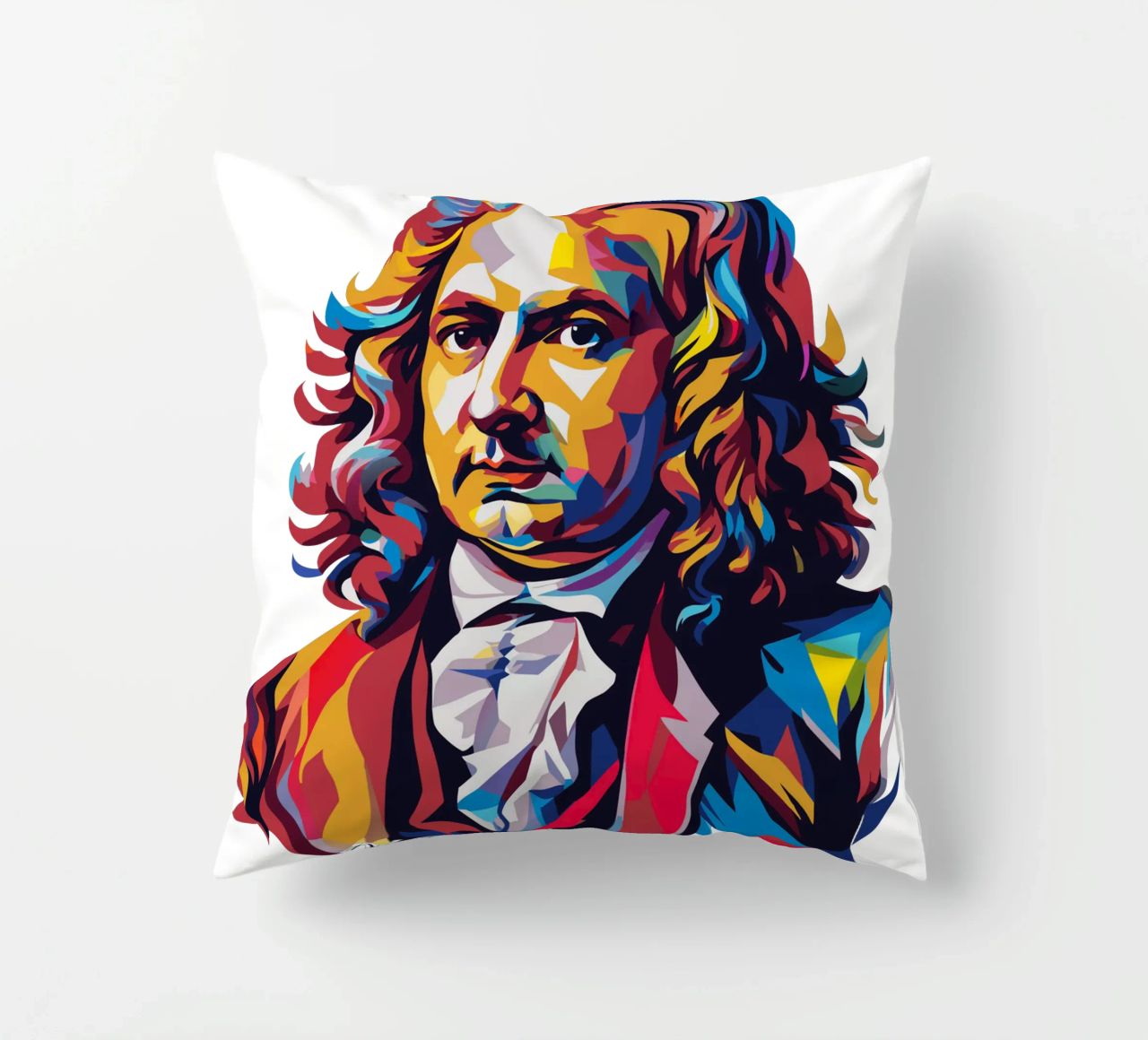 Johann Sebastian Bach in WPAP Pop Art cuscino da vectorartnesia