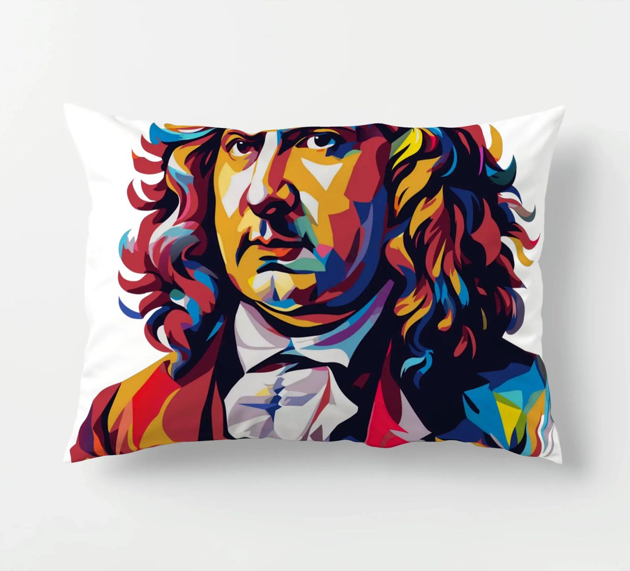 Johann Sebastian Bach in WPAP Pop Art cuscino da vectorartnesia