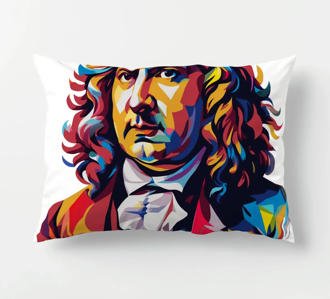 Johann Sebastian Bach in WPAP Pop Art cuscino da vectorartnesia
