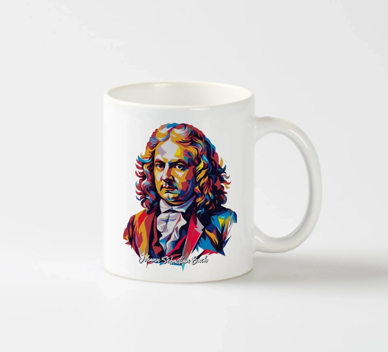 Johann Sebastian Bach in WPAP Pop Art tazza in ceramica da vectorartnesia