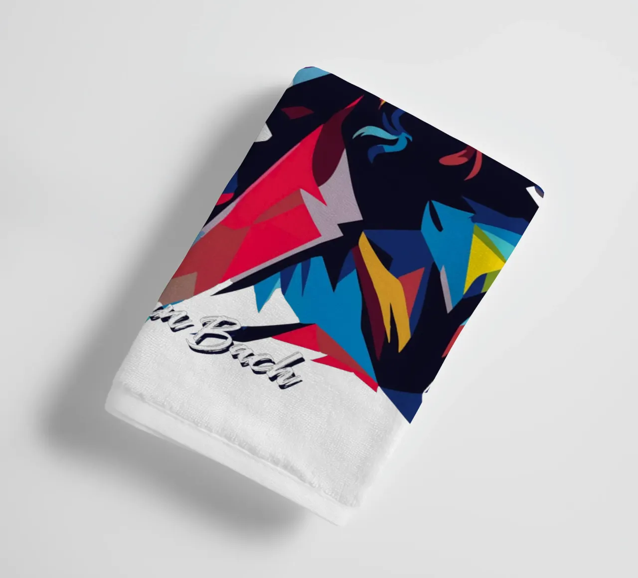 Johann Sebastian Bach in WPAP Pop Art towel by vectorartnesia