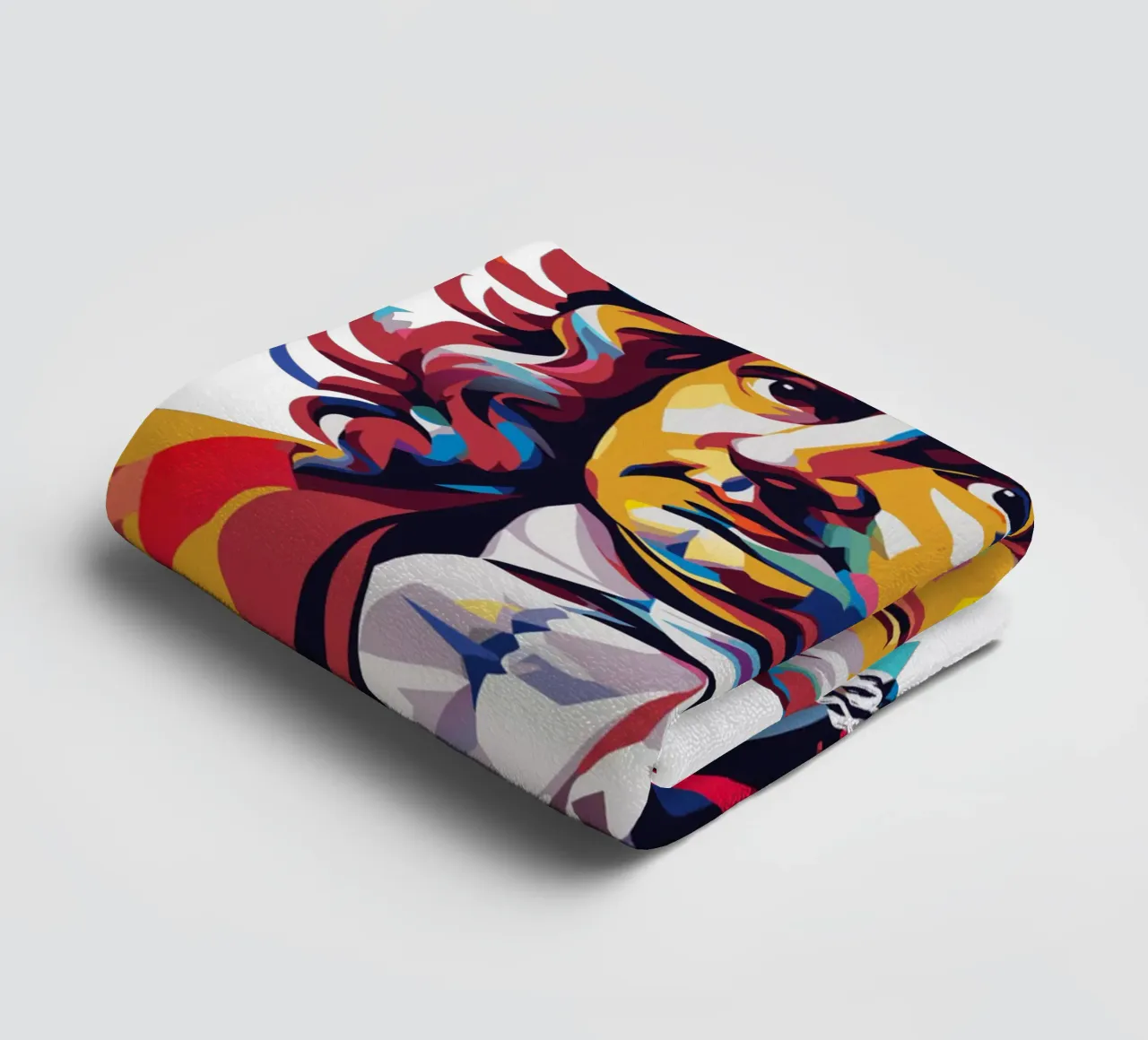 Johann Sebastian Bach in WPAP Pop Art towel by vectorartnesia