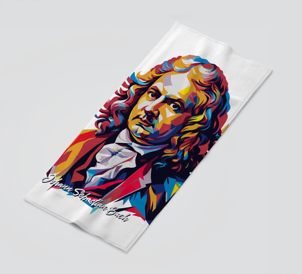 Johann Sebastian Bach in WPAP Pop Art telo mare da vectorartnesia