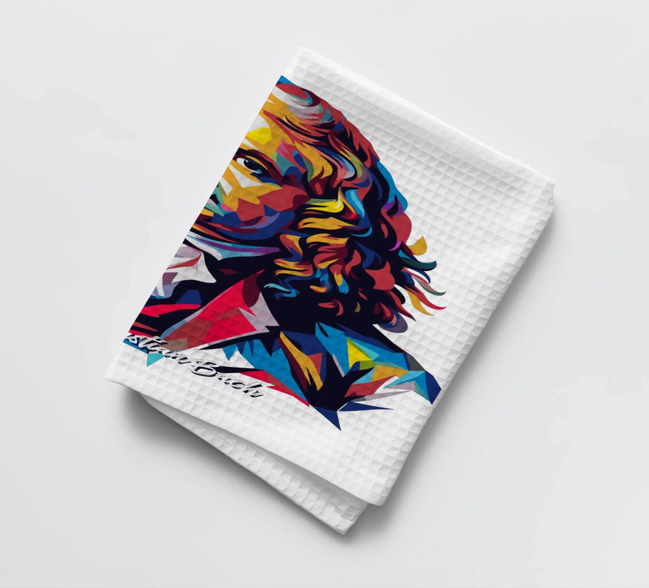 Johann Sebastian Bach in WPAP Pop Art canovaccio da cucina da vectorartnesia