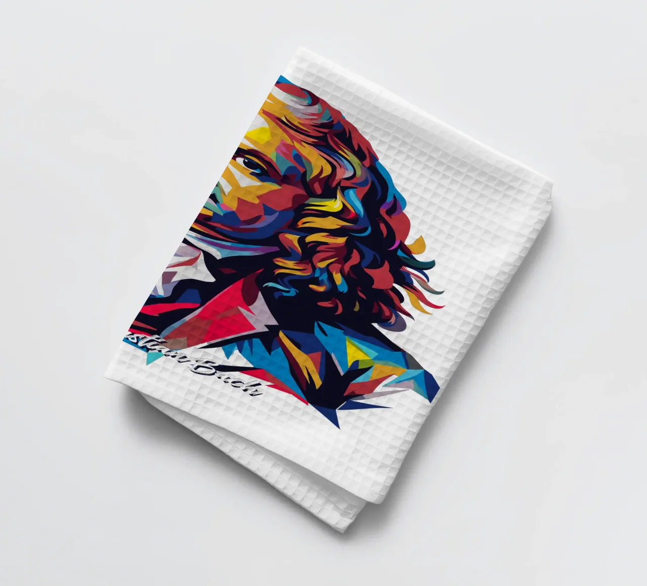 Johann Sebastian Bach in WPAP Pop Art canovaccio da cucina da vectorartnesia