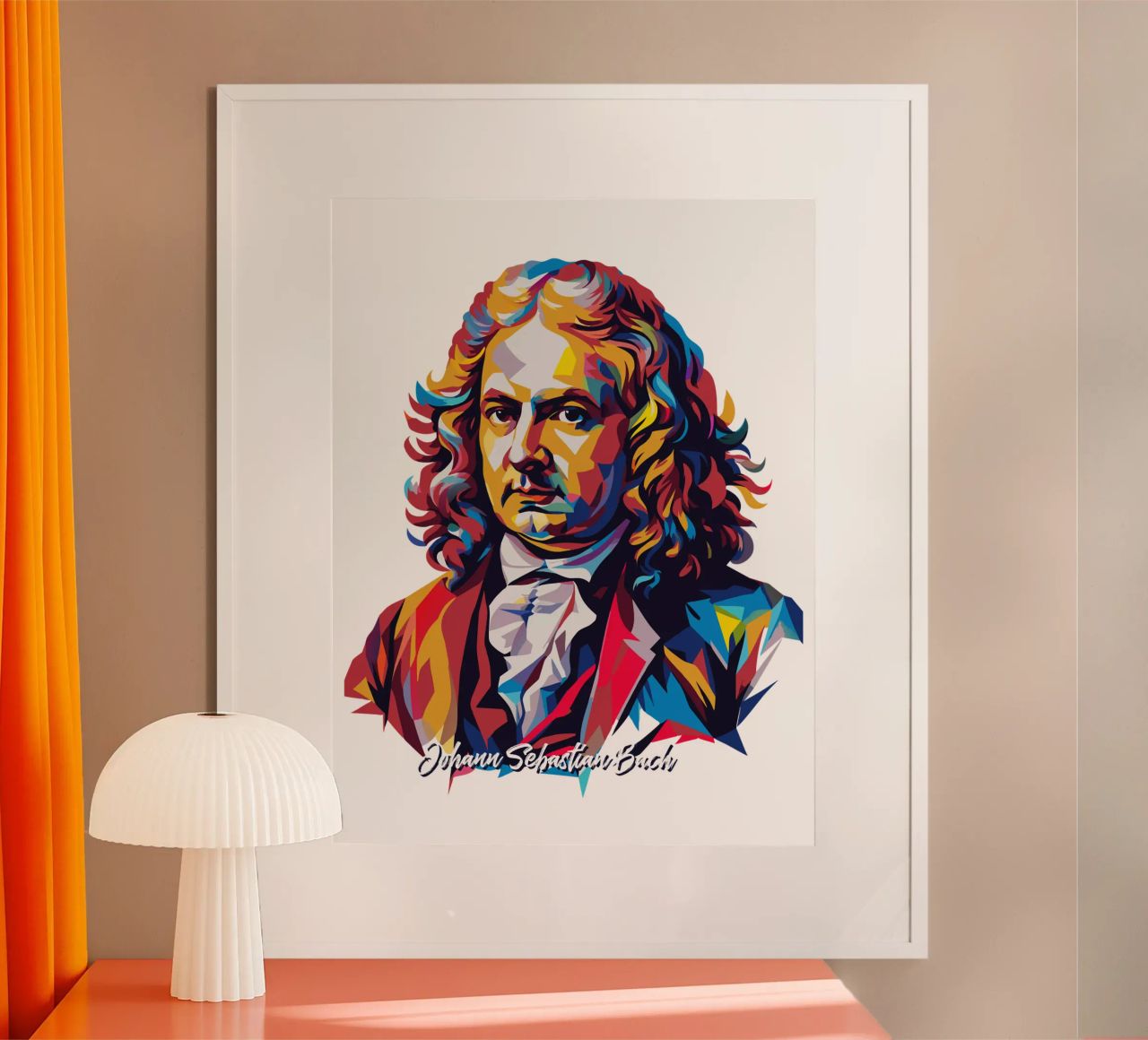 Johann Sebastian Bach in WPAP Pop Art poster da vectorartnesia