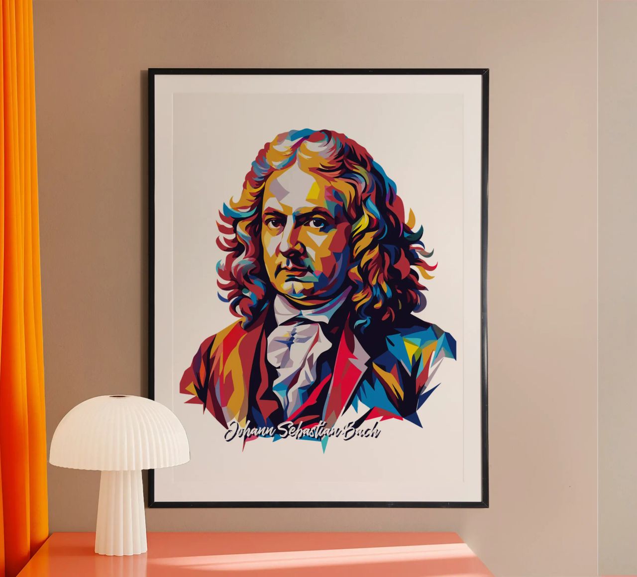 Johann Sebastian Bach in WPAP Pop Art poster da vectorartnesia