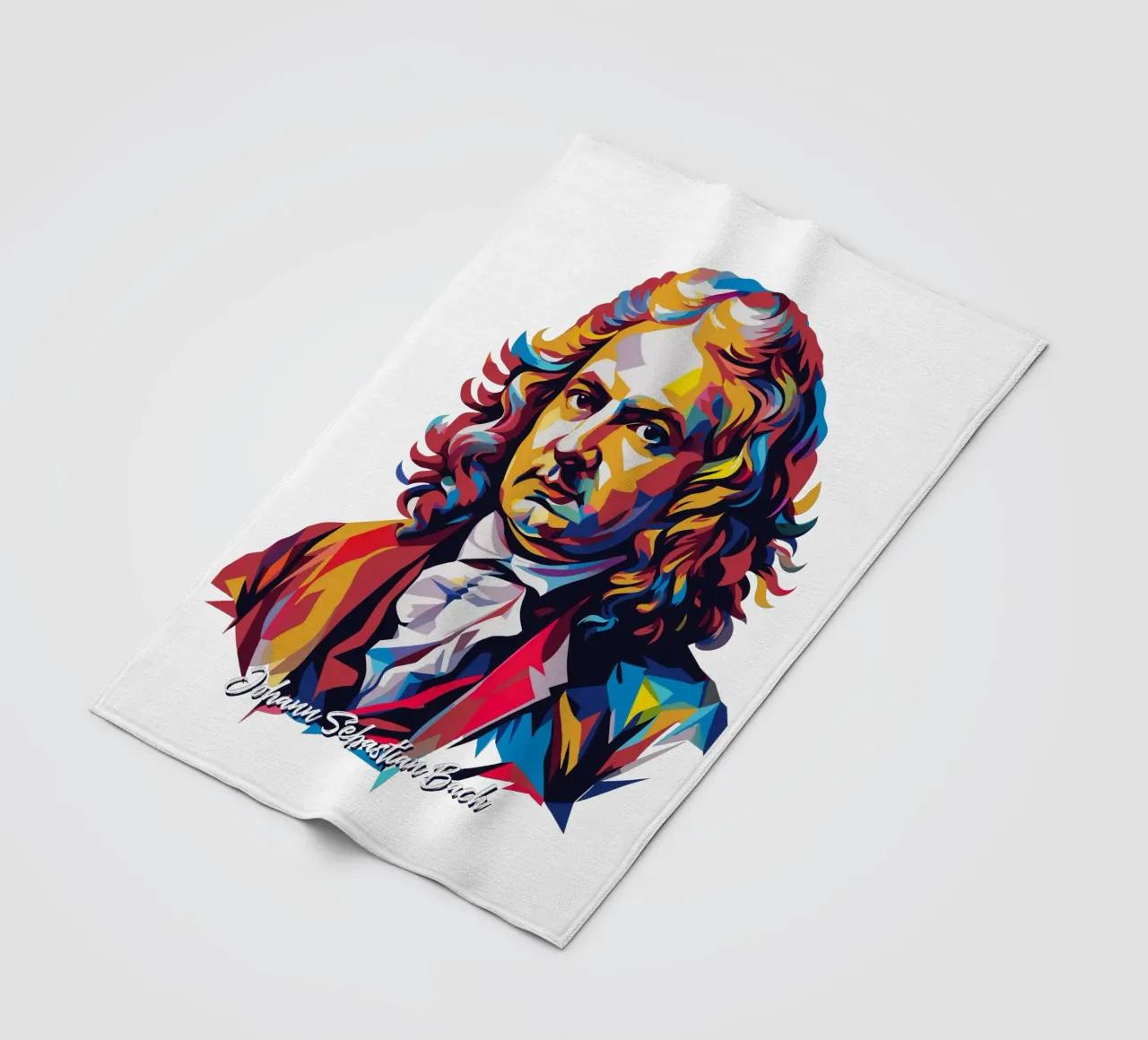 Johann Sebastian Bach in WPAP Pop Art coperta in pile da vectorartnesia