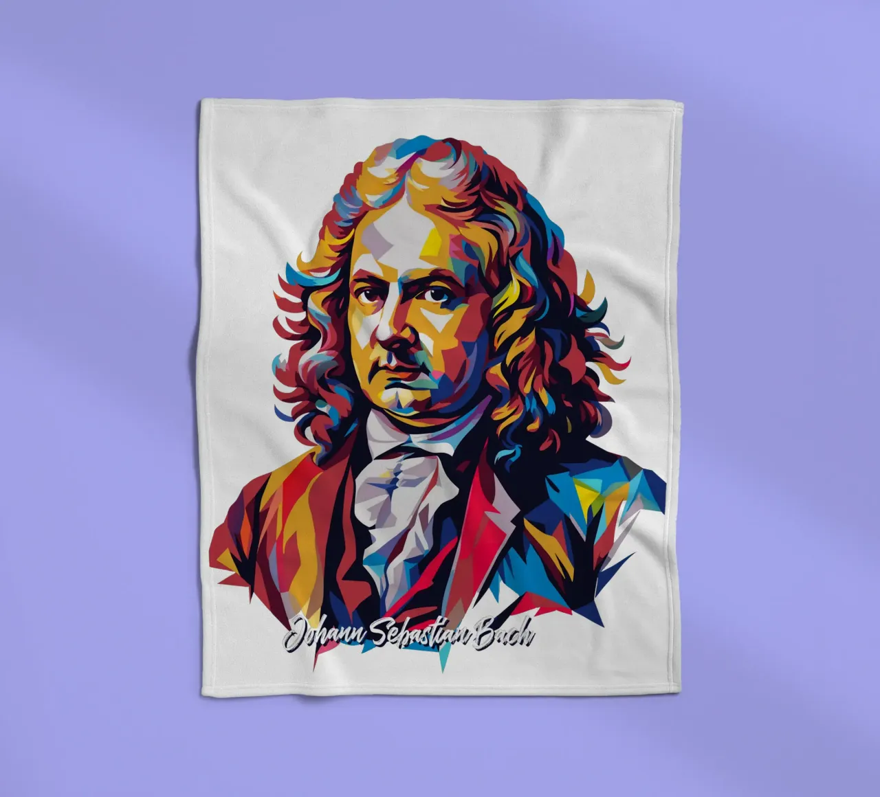 Johann Sebastian Bach in WPAP Pop Art coperta in pile da vectorartnesia