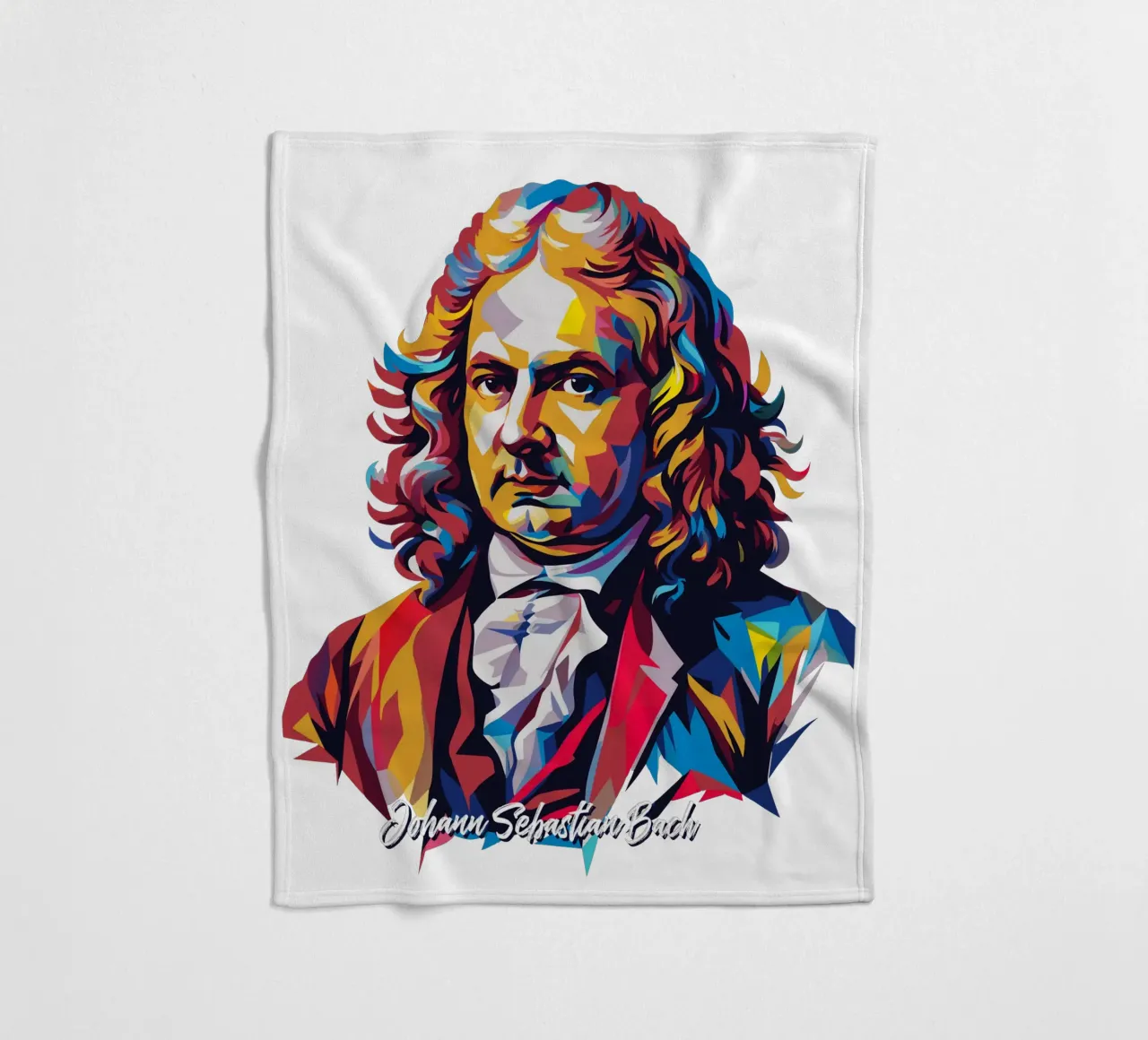 Johann Sebastian Bach in WPAP Pop Art coperta in pile da vectorartnesia