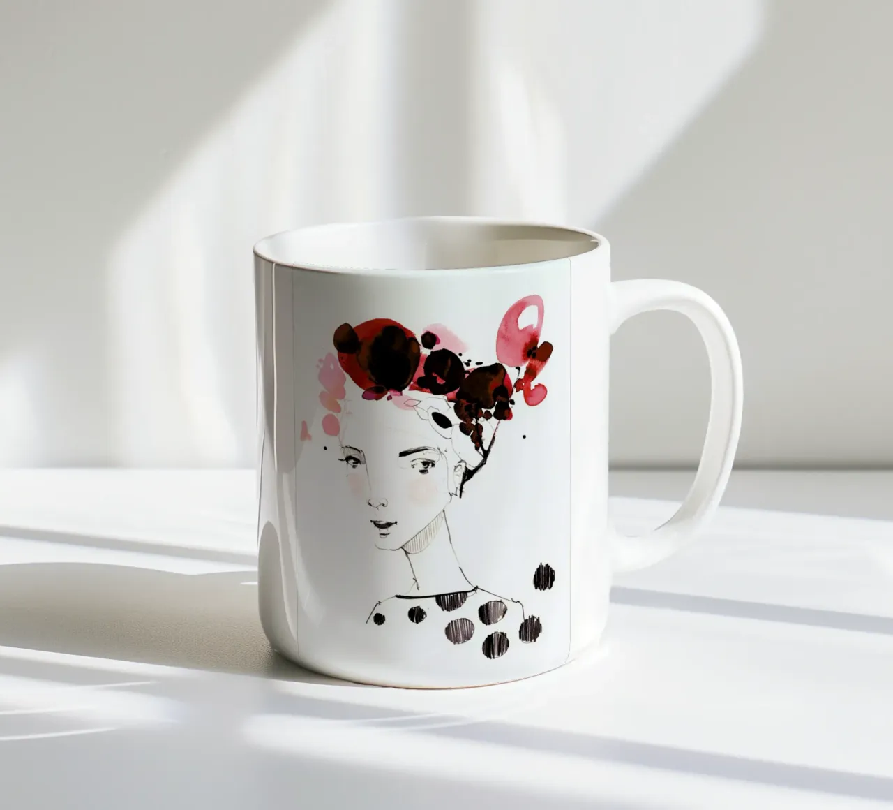 Little Mademoiselle ceramic mug by Ekaterina Koroleva