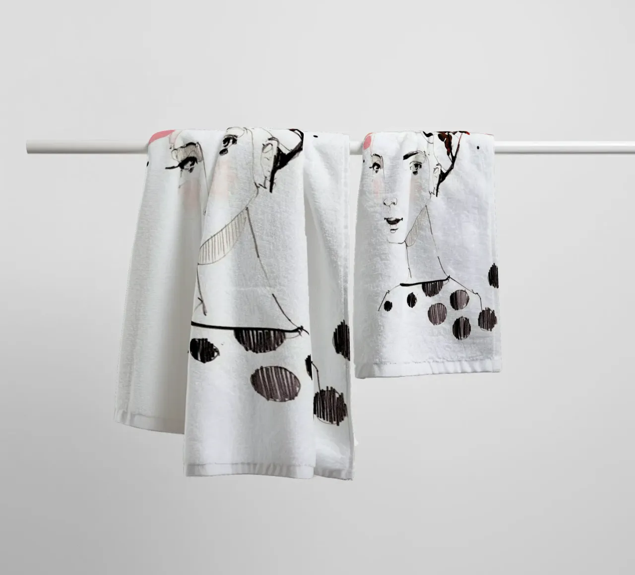 Little Mademoiselle towel by Ekaterina Koroleva