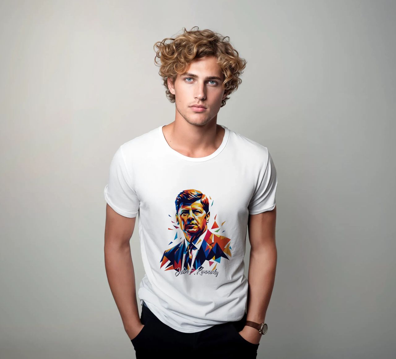 John F. Kennedy WPAP Pop Art t-shirt da vectorartnesia