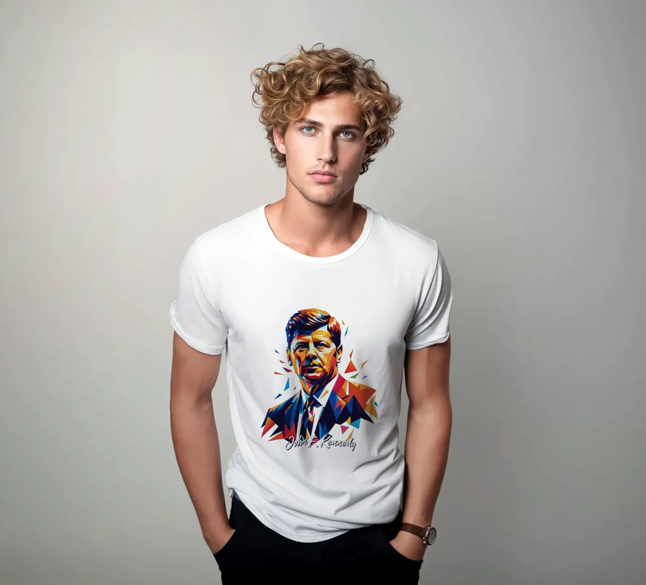 John F. Kennedy WPAP Pop Art t-shirt da vectorartnesia