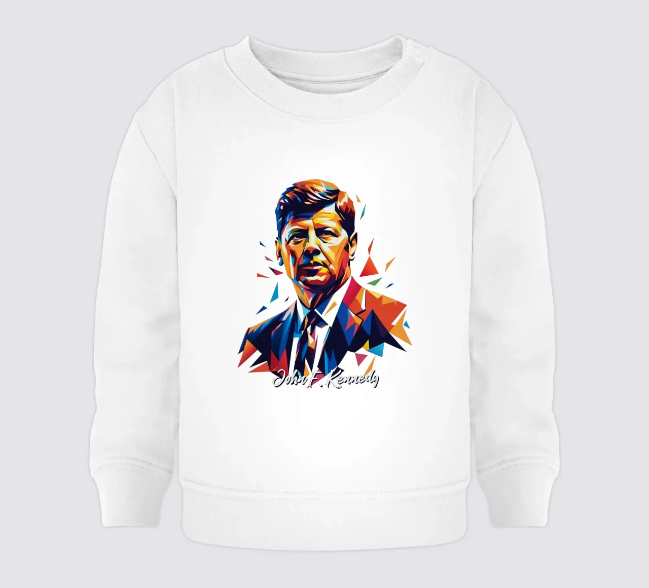 John F. Kennedy WPAP Pop Art baby sweatshirt van vectorartnesia