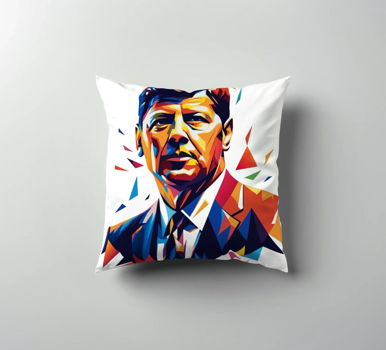 John F. Kennedy WPAP Pop Art cuscino da vectorartnesia