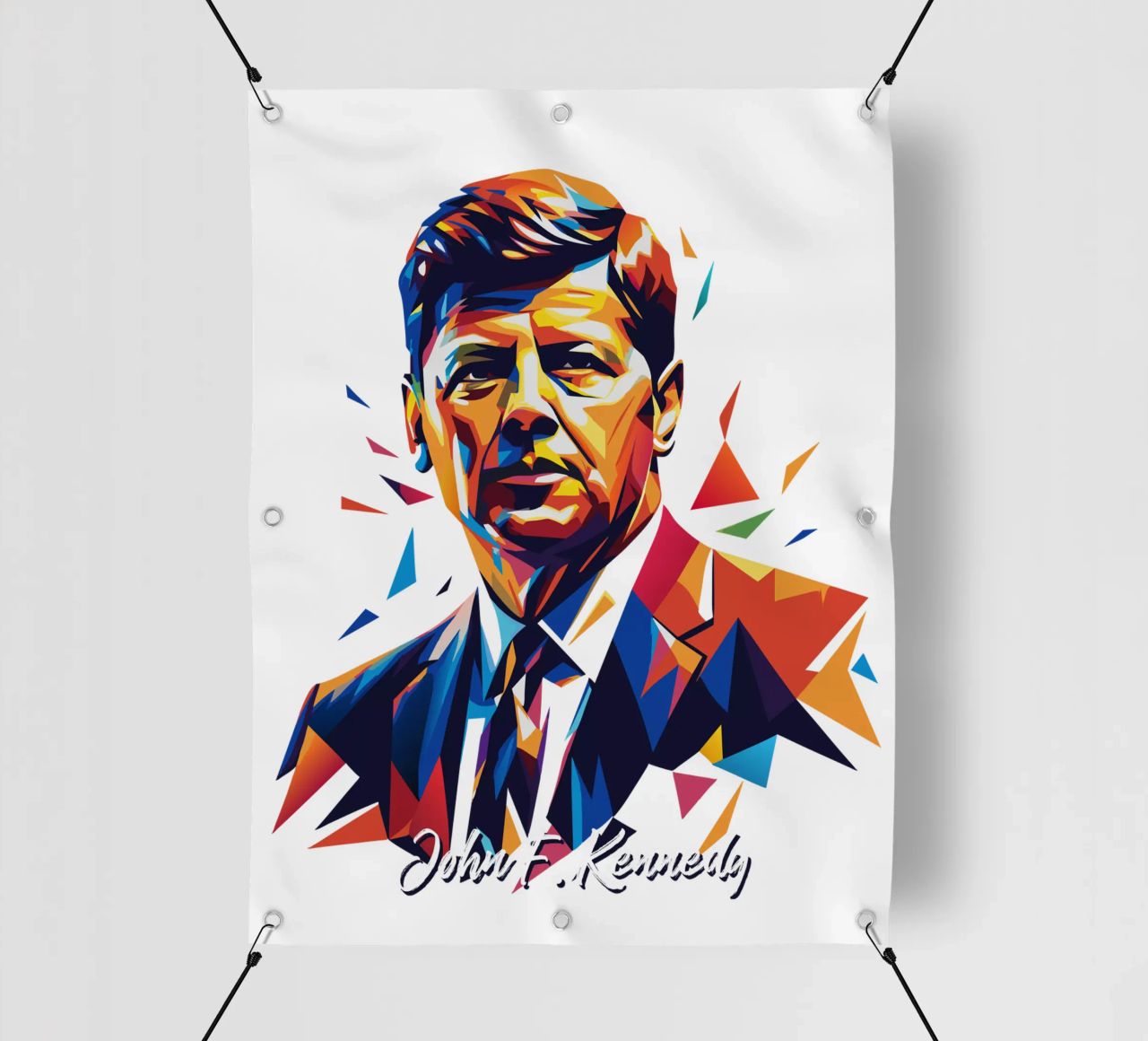 John F. Kennedy WPAP Pop Art telo in pvc da vectorartnesia