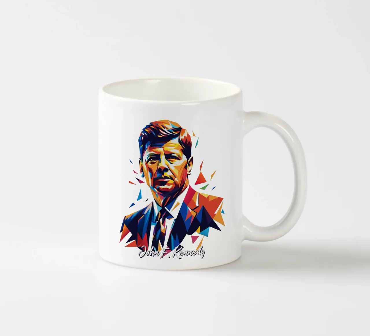 John F. Kennedy WPAP Pop Art tazza in ceramica da vectorartnesia