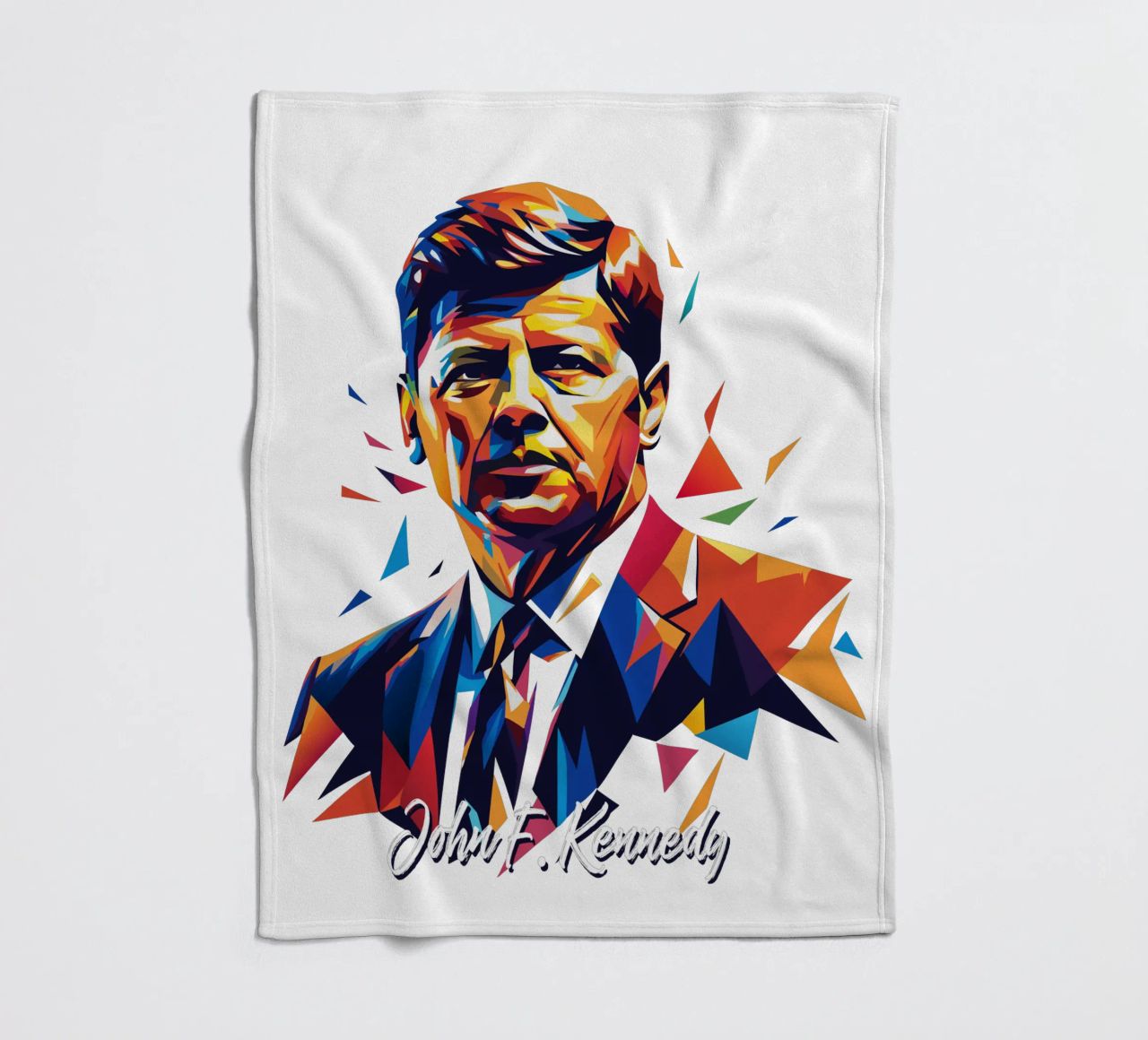 John F. Kennedy WPAP Pop Art coperta in pile da vectorartnesia