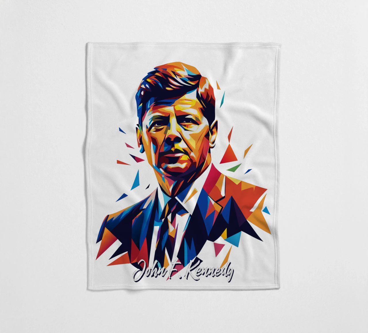 John F. Kennedy WPAP Pop Art coperta in pile da vectorartnesia