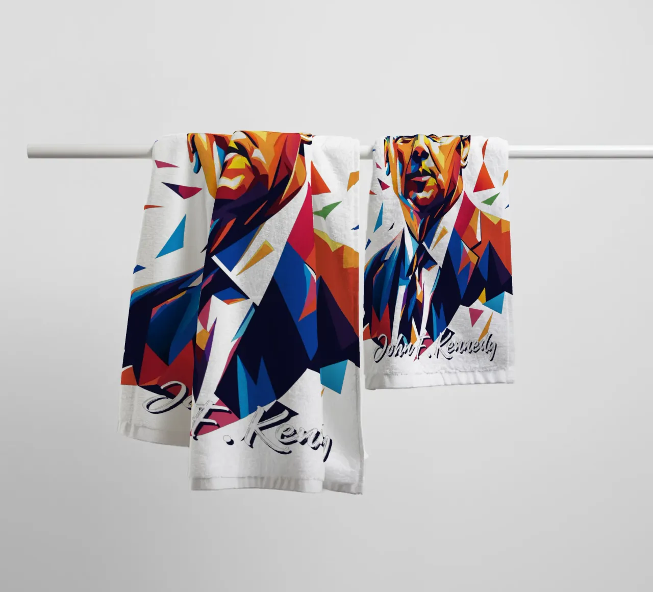 John F. Kennedy WPAP Pop Art asciugamano da bagno da vectorartnesia