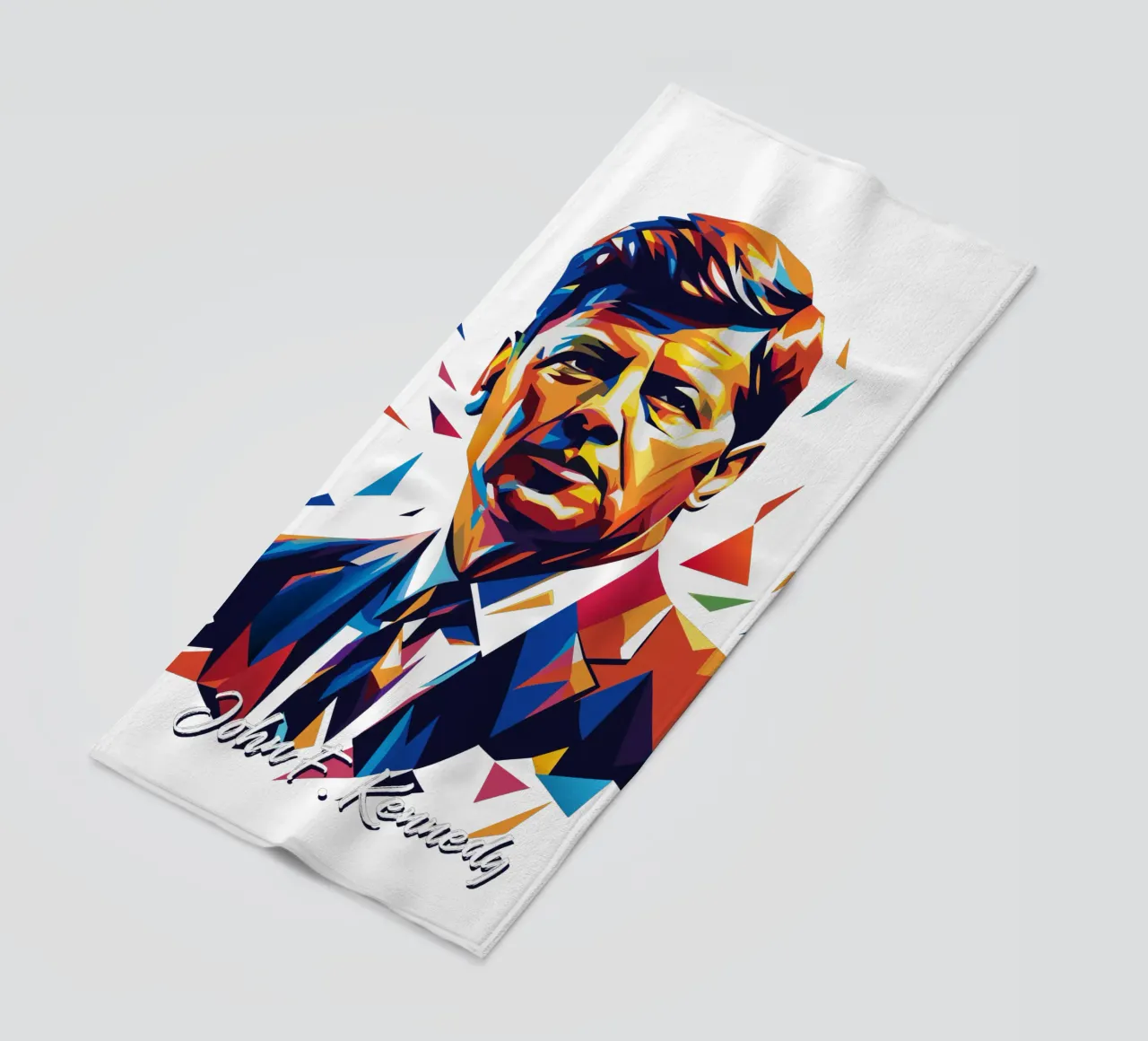 John F. Kennedy WPAP Pop Art toalla de playa de vectorartnesia