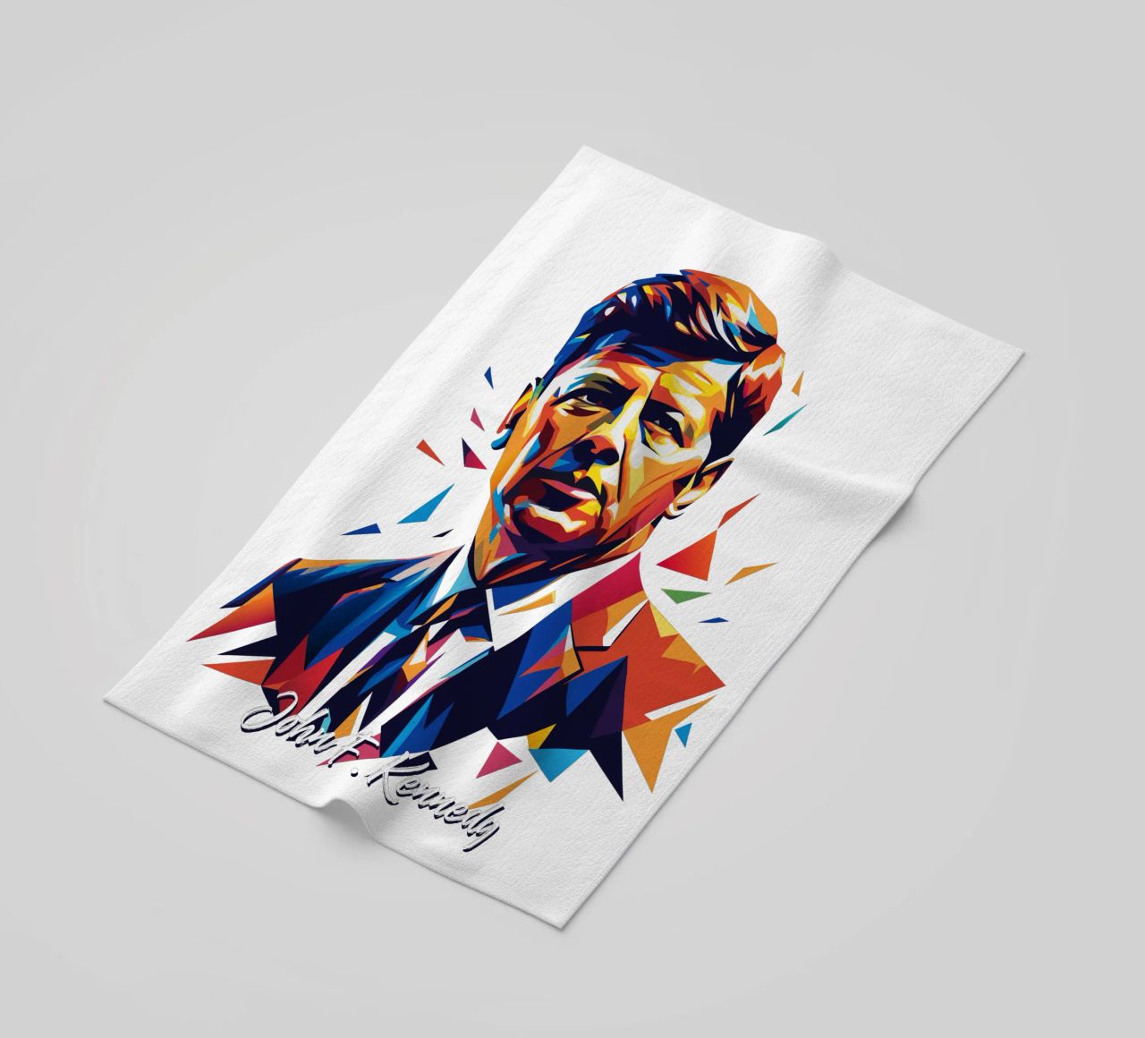 John F. Kennedy WPAP Pop Art telo mare da vectorartnesia