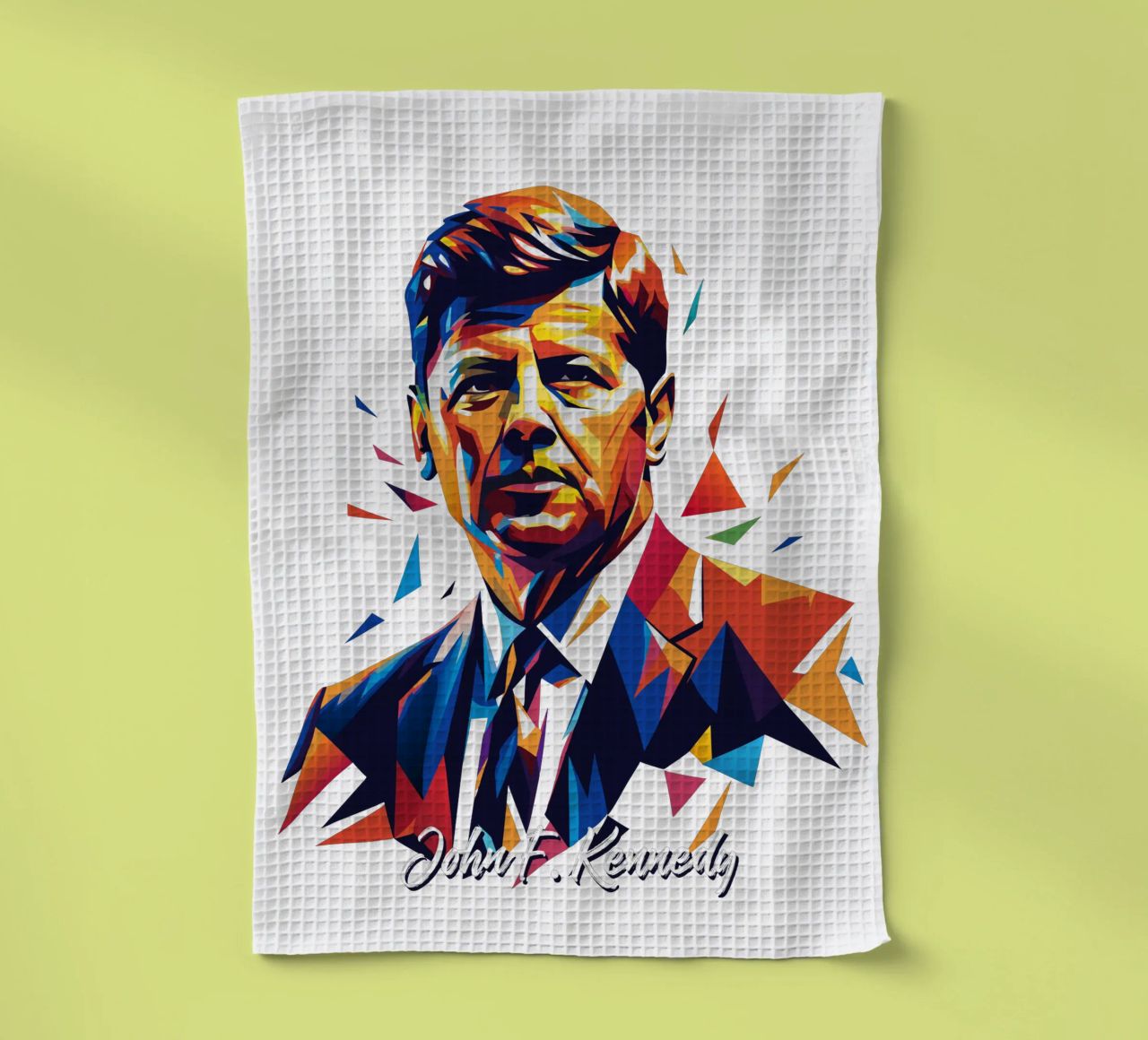 John F. Kennedy WPAP Pop Art canovaccio da cucina da vectorartnesia