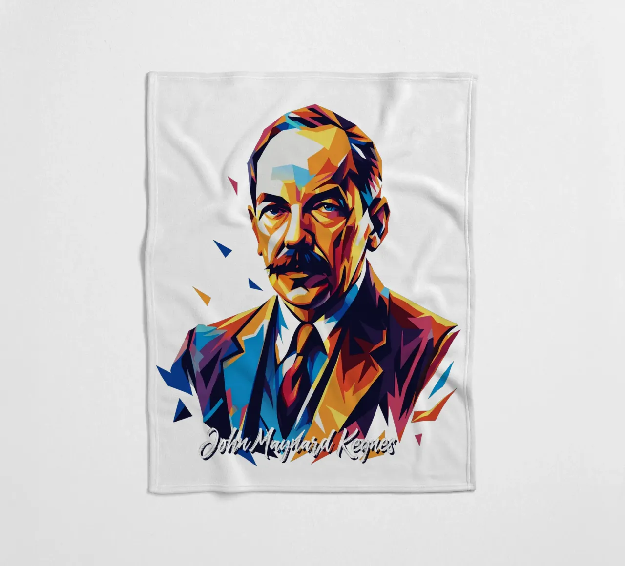 John Maynard Keynes WPAP Pop Art coperta in pile da vectorartnesia