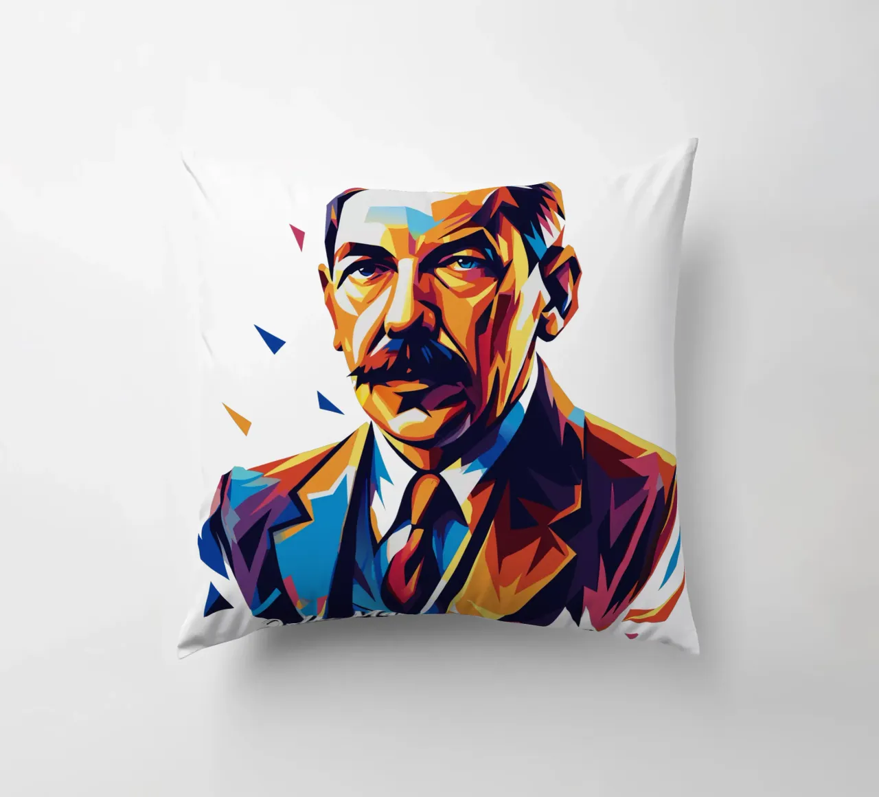 John Maynard Keynes WPAP Pop Art cuscino da vectorartnesia