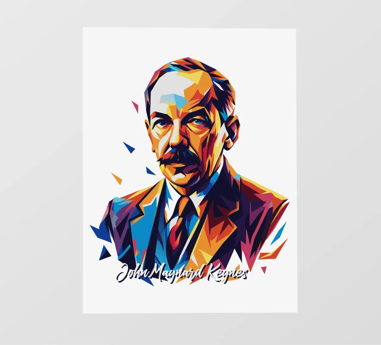 John Maynard Keynes WPAP Pop Art telo in pvc da vectorartnesia